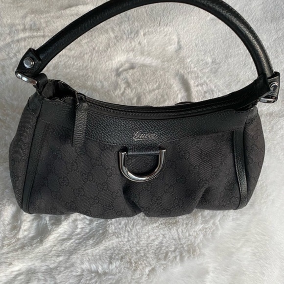 Gucci GG Canvas & Leather Hobo Bag Black - Picture 12 of 13